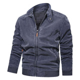 Men's Solid Color Vintage Jacket 49433085Y