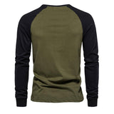 Men's Long Sleeve Stitching Casual T-Shirt 12210693X