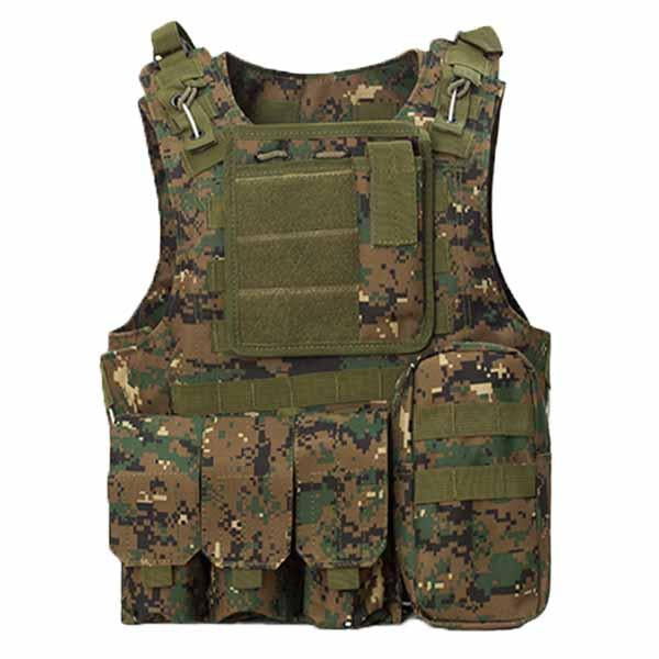 Mens Outdoor Amphibious Tactical Vest 52626751A Dark Green / Free Vests