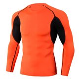Men's Color Block Long Sleeve Quick Dry T-Shirt 89799173Y