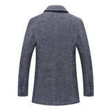 Men's Lapel Padded Scarf Woolen Coat 28461535M