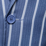 Men's Striped Print Two Button Blazer 76553355X