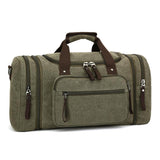 Vintage Casual Large Capacity Canvas Tote Bag Travel Bag Army Green