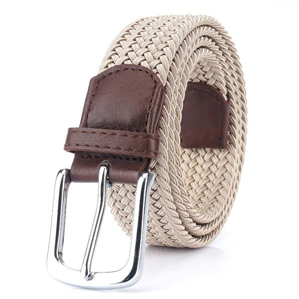 Mens 3.4Cm Woven Elastic Elastic Belt Khaki / 105Cm Belts