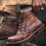 Vintage Mens Lace-Up Martin Boots Shoes