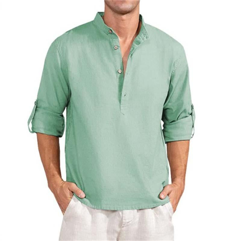 Men's Casual Long Sleeve Loose Shirt 36665815M