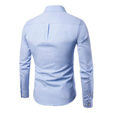 Men's Solid Color Lapel Shirt 44750186X