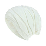 Warm Knitted Hat Hat / White Free Size Hats