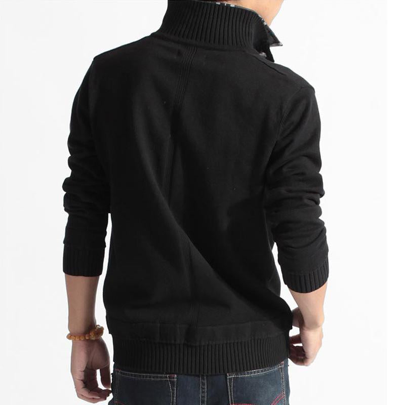 Maglione pullover tinta unita con collo alto da uomo 81711636X