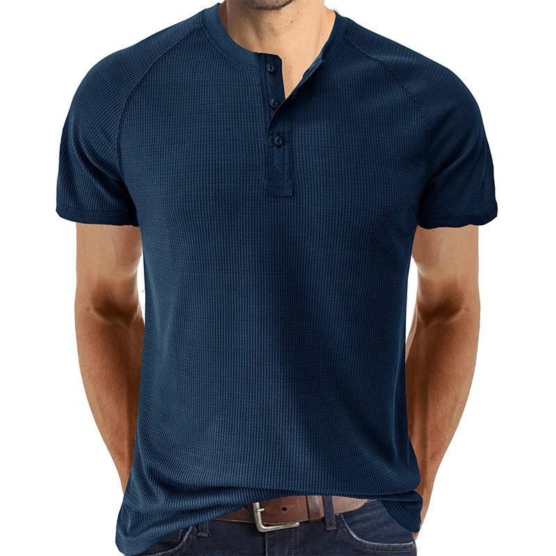 Tough Guy Kortermet Henley T-skjorte for menn 46765611X