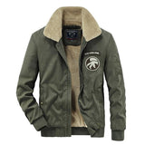Mens Vintage Fleece Thermal Jacket 64874458X Army Green / M Coats & Jackets