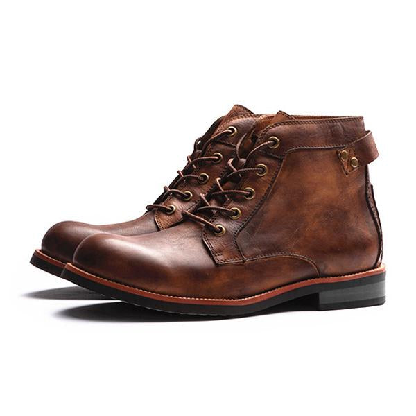 Vintage Mens Lace-Up Martin Boots Brown / 6 Shoes