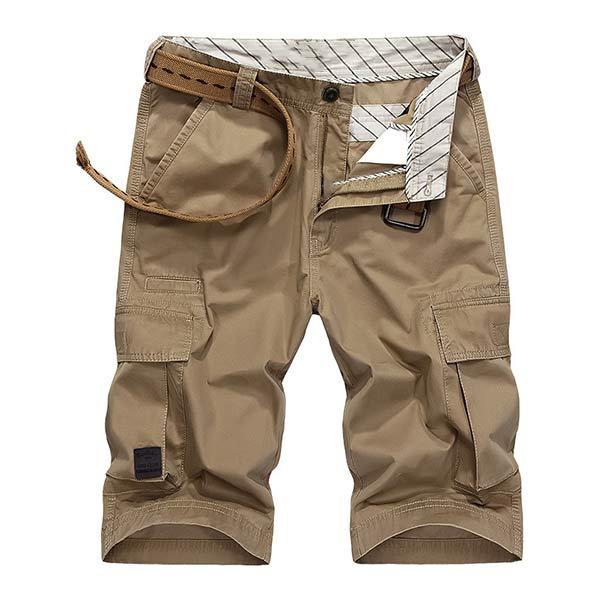 Mens Casual Multi Pocket Pants (Belt Excluded) 35947837W Khaki / 30 Shorts