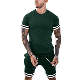 Men's Sports Casual Short Sleeve Shorts Set 46838955M