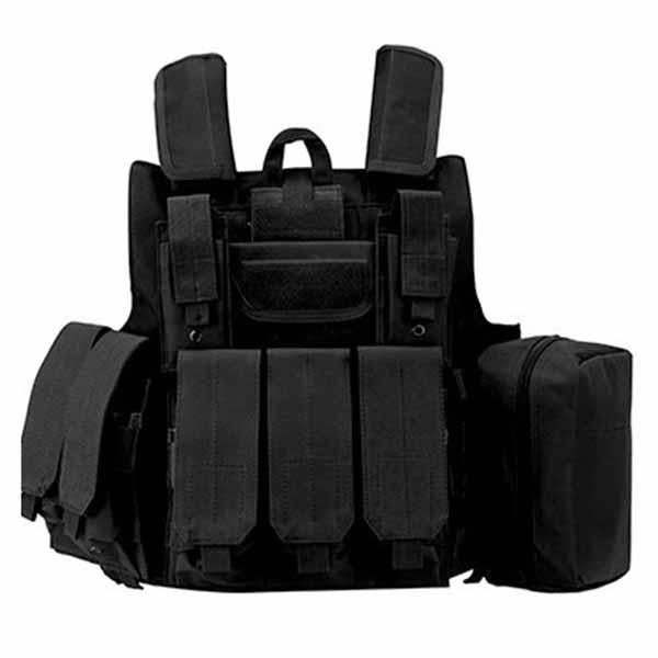 Mens Multifunctional Outdoor Tactical Vest 24165292A Black / Free Vests