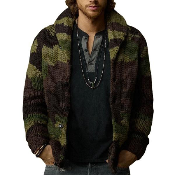 Herren-Sweatjacke mit Camouflage-Jacquardmuster, 22228543X