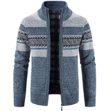 Men's Colorblock Print Knit Cardigan Jacket