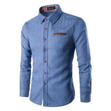 Mens Pocket Denim Shirt 60231555X Light Blue / M Shirts & Tops