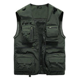 Mens Multi-Pocket Outdoor Quick-Drying Vest 96825875M Army Green / S Vests