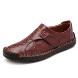 Mens Handmade Leather Shoes 65409772M Wine Red / 38 Shoes