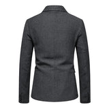 Mens Single Breasted Herringbone Casual Blazer 31298407M Coats & Jackets