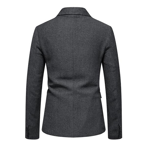 Mens Single Breasted Herringbone Casual Blazer 31298407M Coats & Jackets
