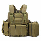 Mens Multifunctional Outdoor Tactical Vest 24165292A Light Khaki / Free Vests
