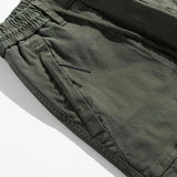 Men's Casual Washed Solid Color Loose Cargo Pants 13729394M
