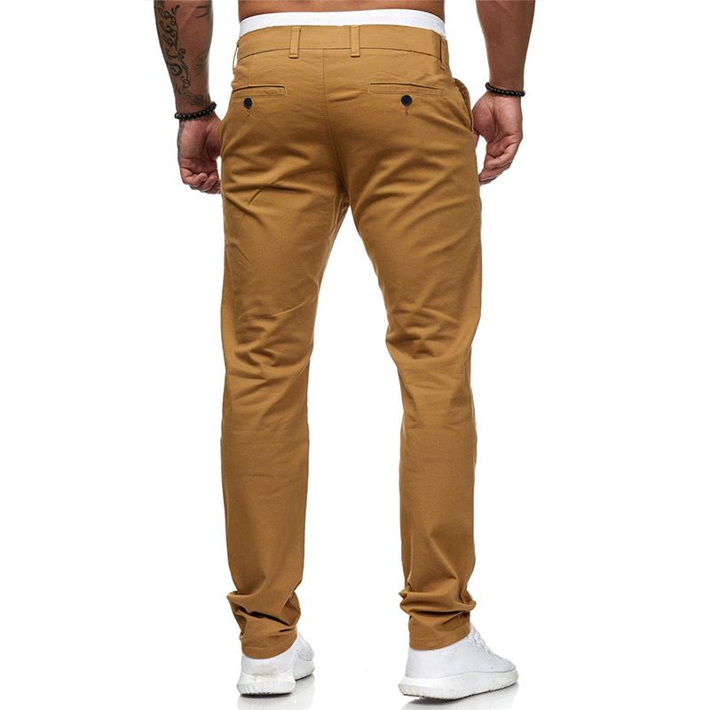 Men's Casual Solid Color Slim Fit Pants 43253681M