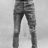 Men's Fashion Washed Zipper Denim Penny Jeans 52793803M