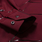 Men's Lapel Long Sleeve Hot Stamping Casual Shirt 62716551Z