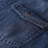 Men's Casual Lapel Cotton Long Sleeve Denim Shirt 05593165M