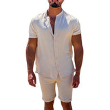 Men's Casual Short -Sleeved Shirt Set 78413918Y