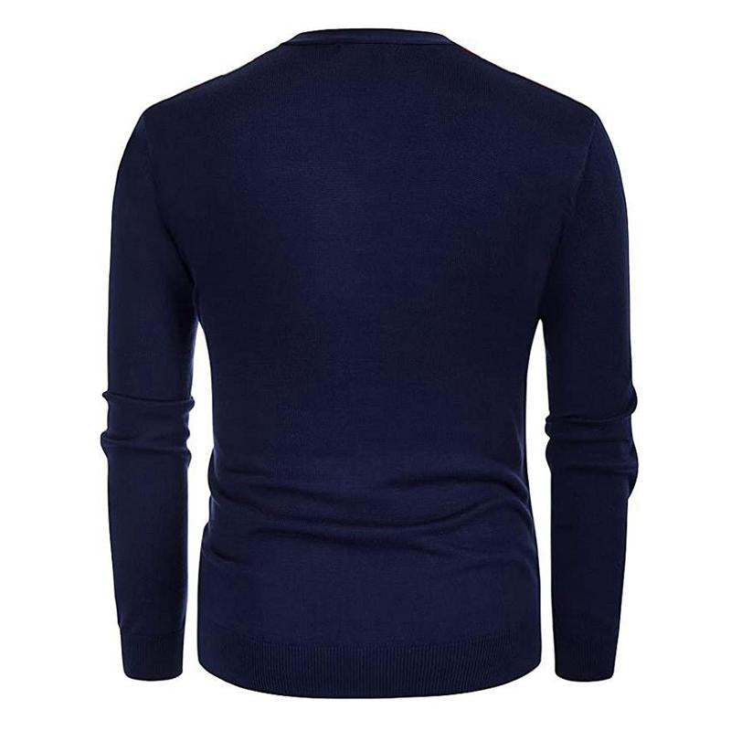 Pull cardigan rayé en tricot à boutonnage simple pour homme 08477989X