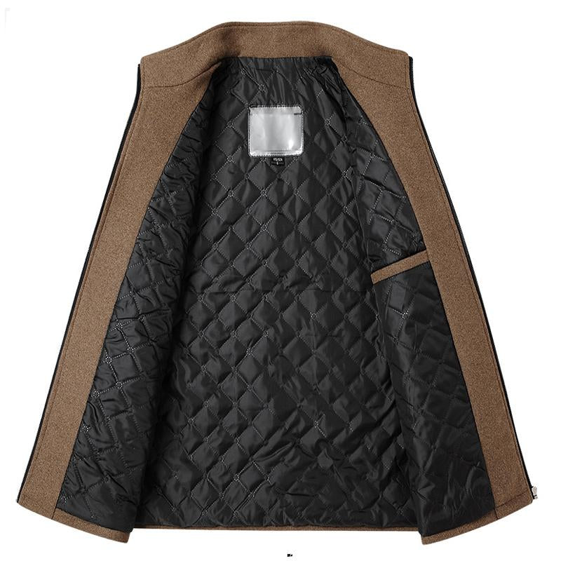 Men's Stand Collar Zipper Padded Jacket 92653800X