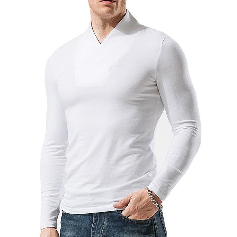 Men's Solid Color T-shirt Bottoming Shirt 95731884X