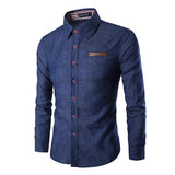 Mens Pocket Denim Shirt 60231555X Navy / M Shirts & Tops