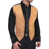 Men's Vintage Solid Color Suede Vest 24346894Y