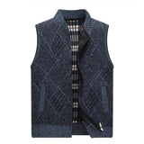 Men's Fleece Thick Sweater Stand Collar Vest 40742234X