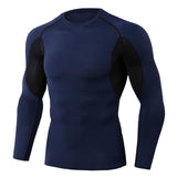 Men's Color Block Long Sleeve Quick Dry T-Shirt 89799173Y