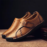 Mens Handmade Leather Shoes 65409772M Light Brown / 38 Shoes