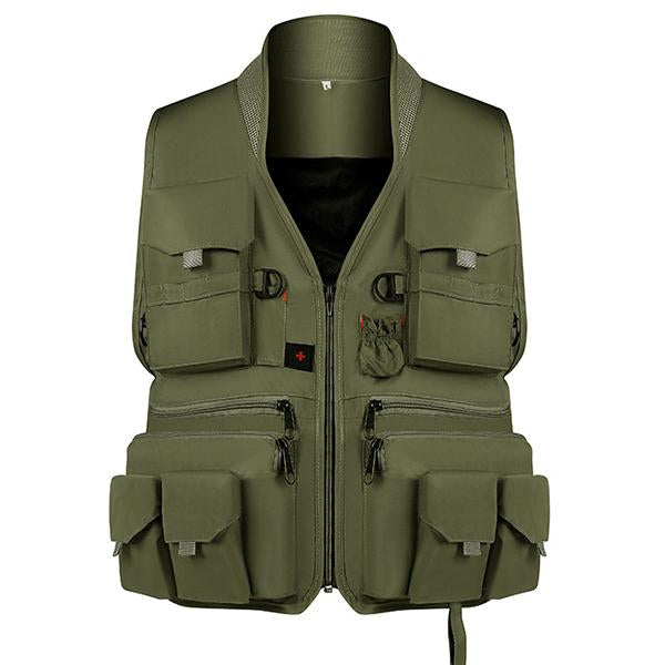 Mens Outdoor Breathable Multifunctional Fishing Vest 66707258M Dark Green / S Vests
