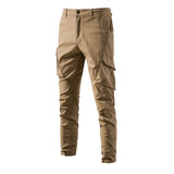 Men's casual solid color multi-pocket trousers 66528834X