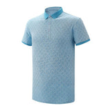 Men's Pattern Lapel Short Sleeve Polo Shirt 29541609X