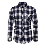 Men's Check Print Long Sleeve Shirt 41651862X