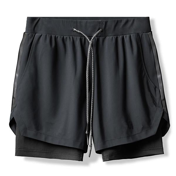 Men's Double Layer Quick Dry Sports Shorts 36316818M