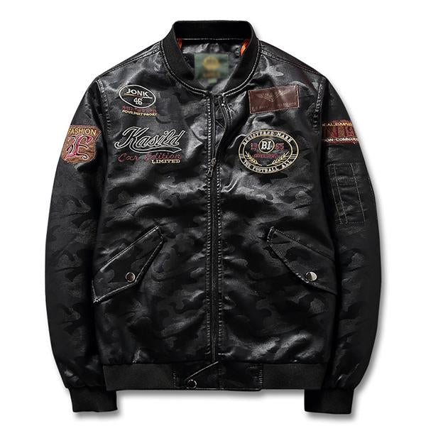 Men's Casual Biker Leather Jacket 80948596M