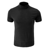 Men's Solid Color High Collar T-shirt 53081692X