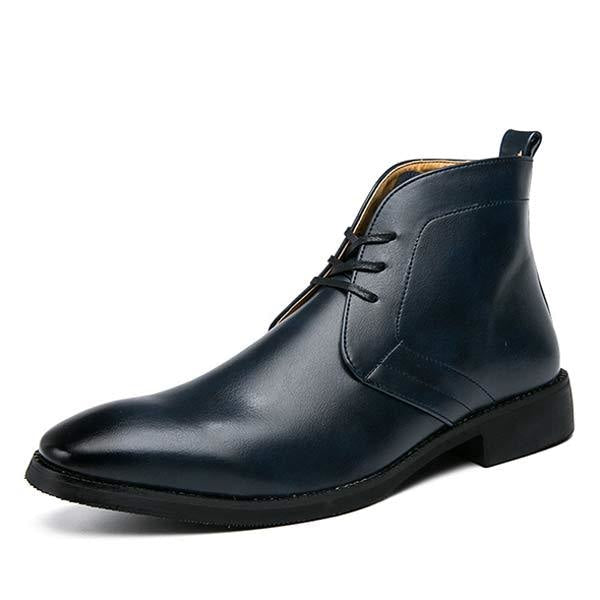 Mens Lace Up Ankle Boots 10418499 Blue / 6 Shoes