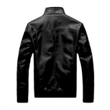 Mens Stand Collar Vintage Leather Vest 16184288X Coats & Jackets